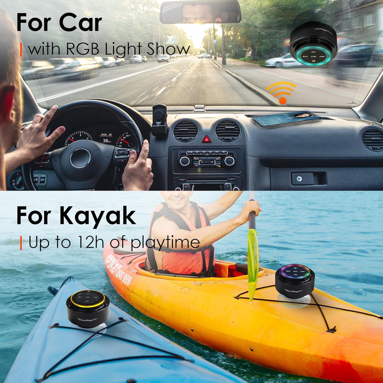 XLEADER, Upgraded, Shower Speaker, Certified IPX7 Waterproof Bluetooth Wireless Speaker with Suction Cup for Bathroom, Built-in Mic, Crystal Sound&Rich Bass,up to 12H Playtime, Ideal Electronic Gifts