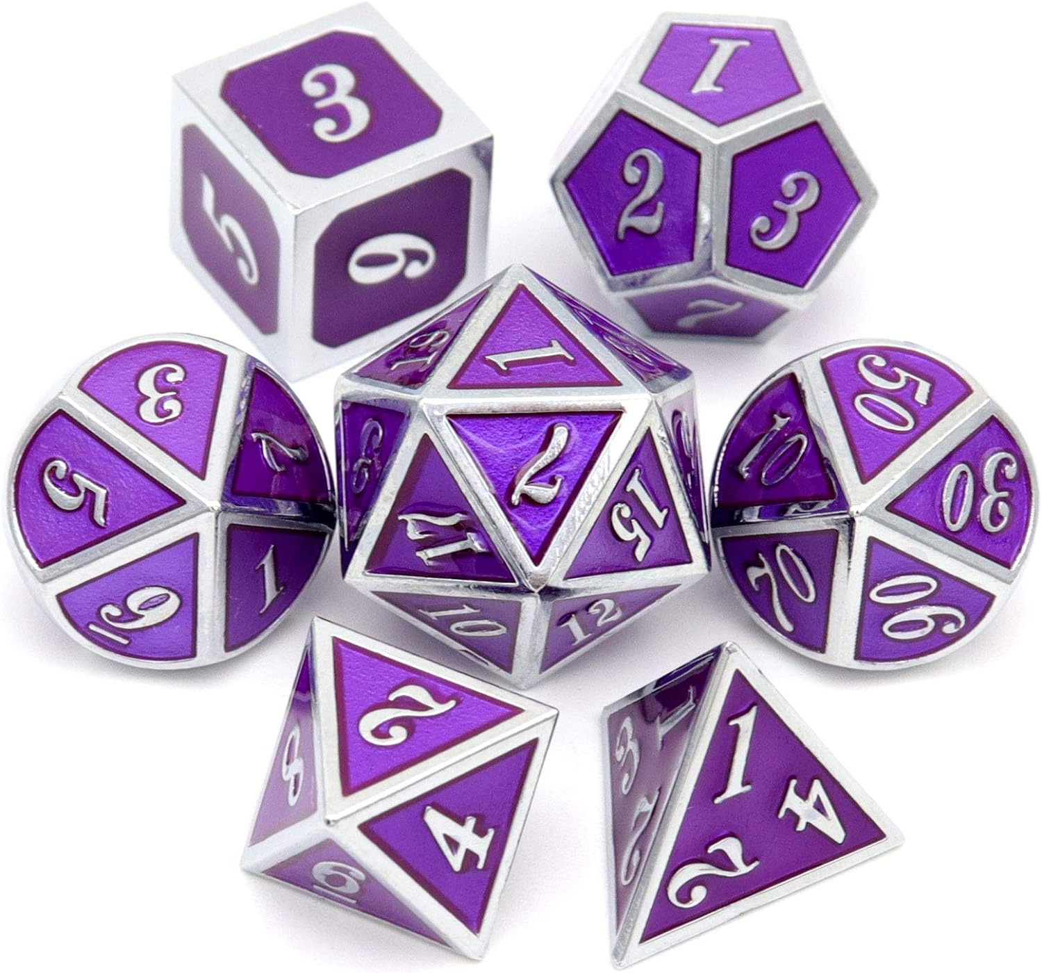 Haxtec Bloodstained Metal DND Dice Set Antique Iron Blood Metal D&D Dice Set Dragon Scale with Leather Dice Bag Bloodsplattered Metal Polyhedral Dice for Dungeons and Dragons TTRPG Gifts