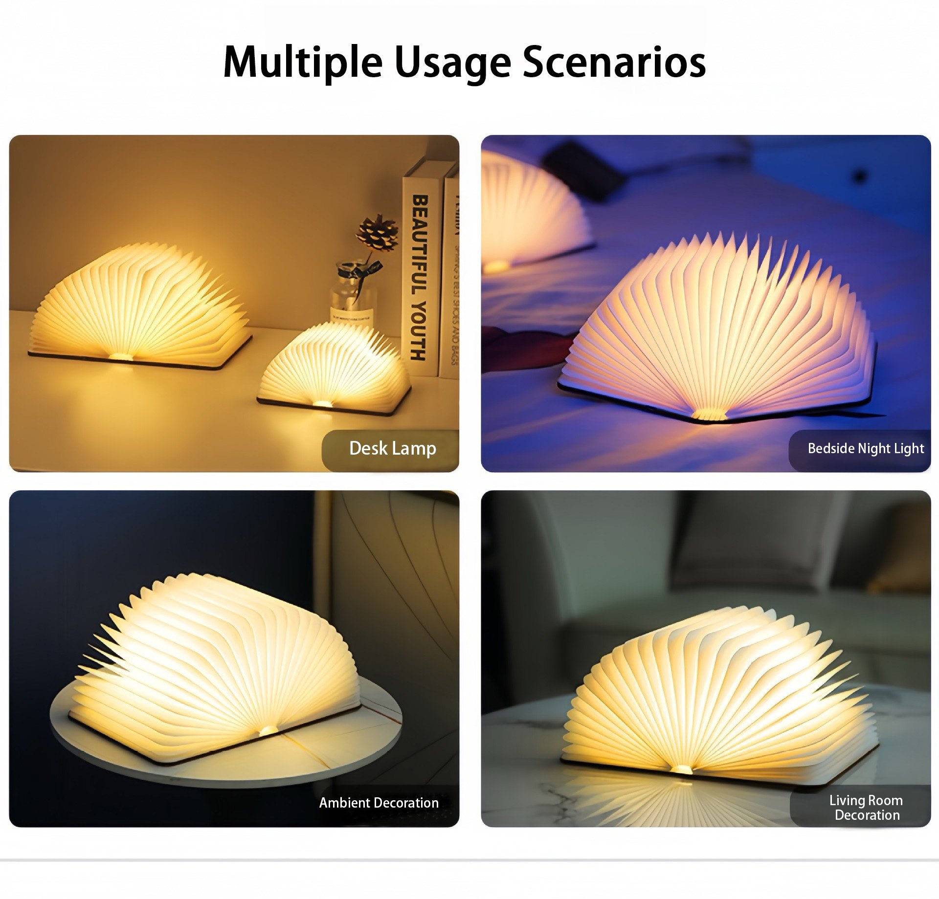 🔥🔥Creative Foldable LED Book - Shaped Night Light - A Unique Illumination for Cozy Spaces