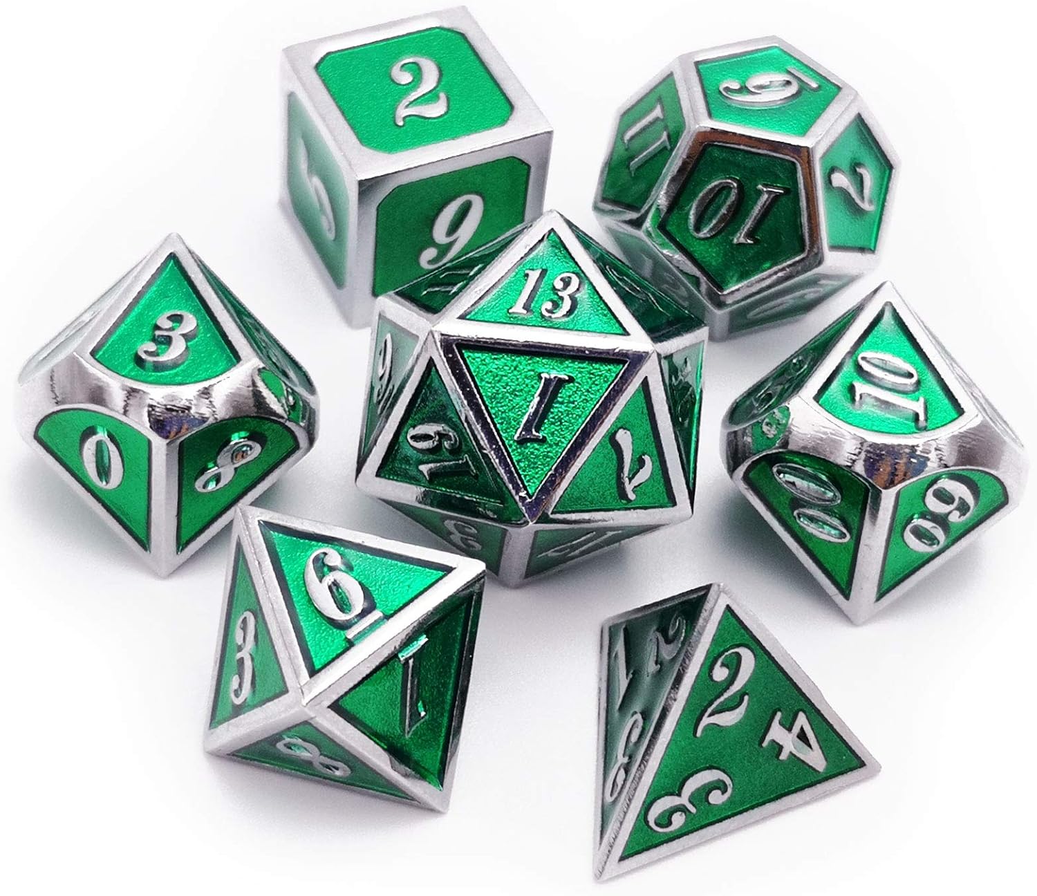 Haxtec Bloodstained Metal DND Dice Set Antique Iron Blood Metal D&D Dice Set Dragon Scale with Leather Dice Bag Bloodsplattered Metal Polyhedral Dice for Dungeons and Dragons TTRPG Gifts