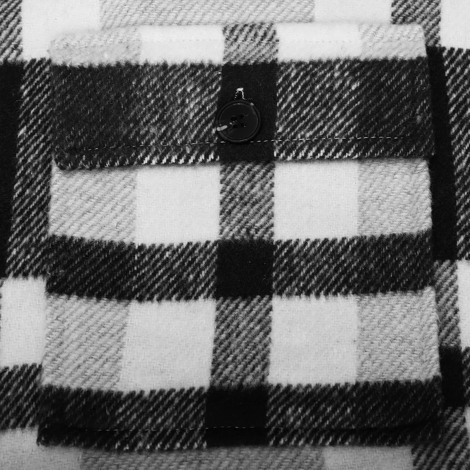 Beaully Women's Flannel Plaid Shacket Long Sleeve Button Down Shirts Jacket Coats with Side Pockets
