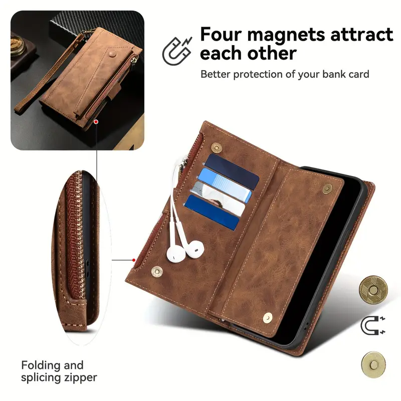 for samsung galaxy s24 s24plus s24ultra s23 s23plus s23ultra s23fe 5g s22 s22plus s22ultra s21 s21plus s21ultra s21fe a55 5g note20 note20uitra phone wallet case pu leather wallet case with credit card slot holder coin pocket phone flip case details 5