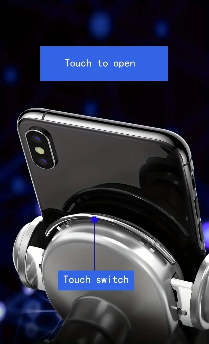 wireless car charger   15w     clamping car charger phone holder details 8