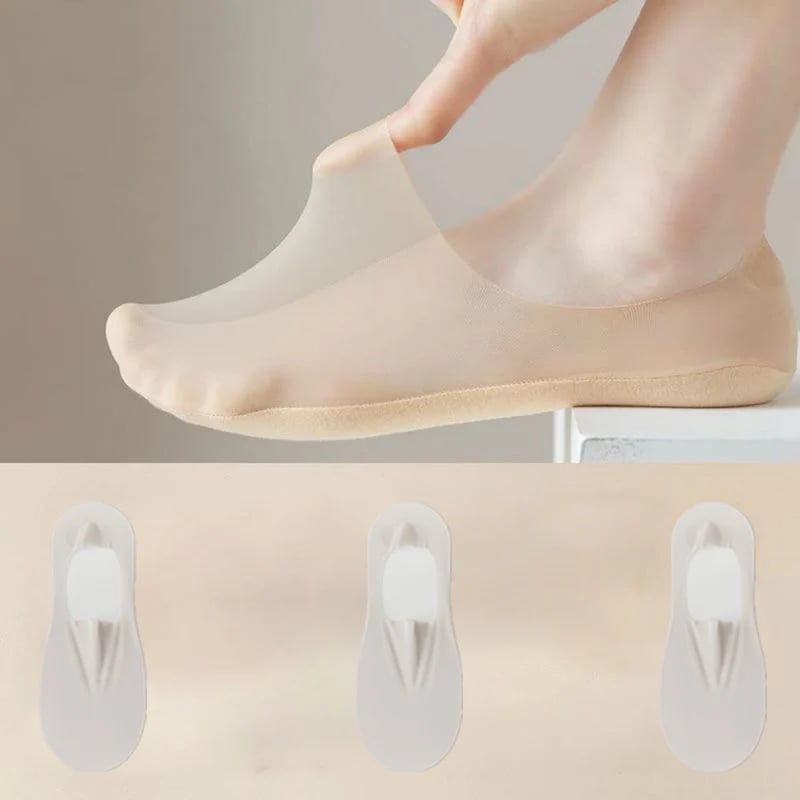 ✨Ultra Thin Liner Socks Non Slip ComBed Cotton No Show Socks