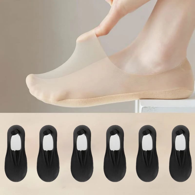 ✨Ultra Thin Liner Socks Non Slip ComBed Cotton No Show Socks