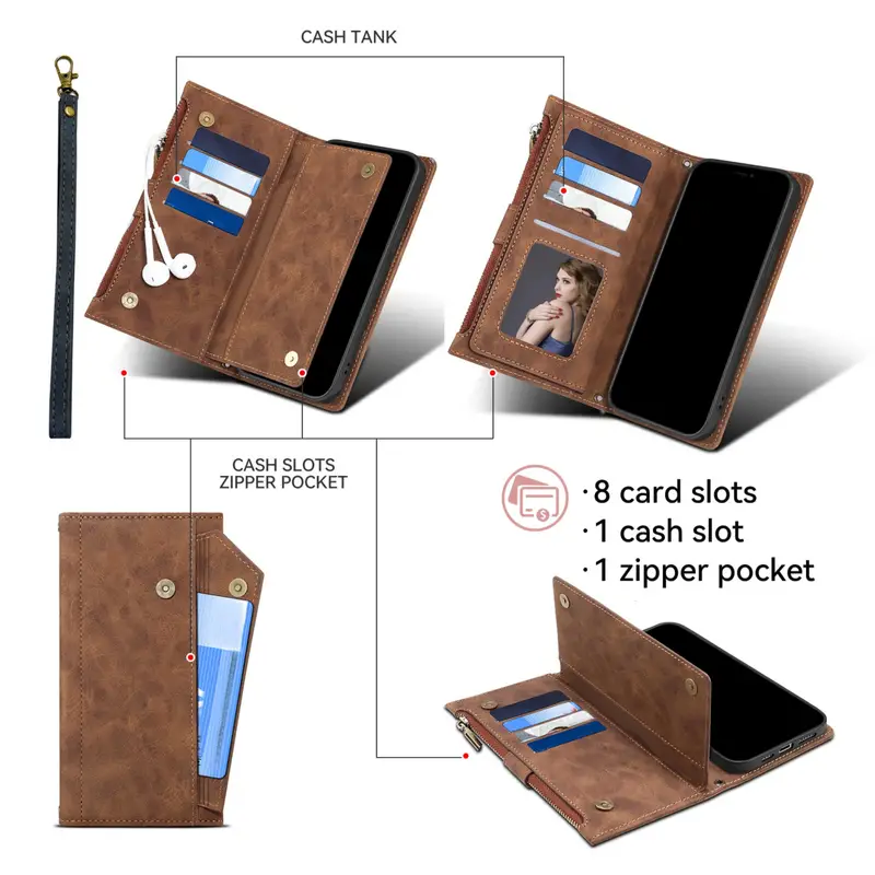 for samsung galaxy s24 s24plus s24ultra s23 s23plus s23ultra s23fe 5g s22 s22plus s22ultra s21 s21plus s21ultra s21fe a55 5g note20 note20uitra phone wallet case pu leather wallet case with credit card slot holder coin pocket phone flip case details 3