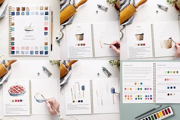 🖼️Beginner-Friendly💕 Watercolor Workbook