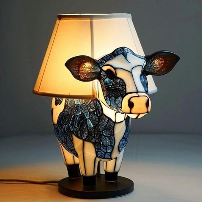 (HOT SALE NOW 50% OFF) -ANIMAL COW TABLE LAMP
