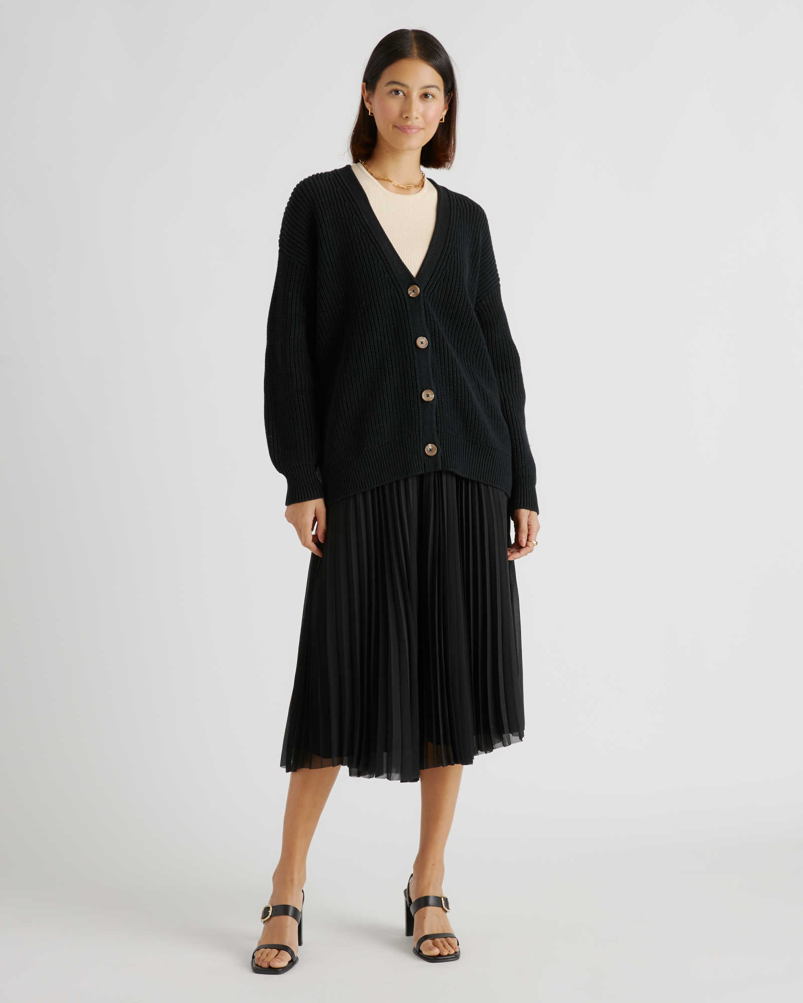 100% Organic Cotton Oversized Boyfriend Cardigan