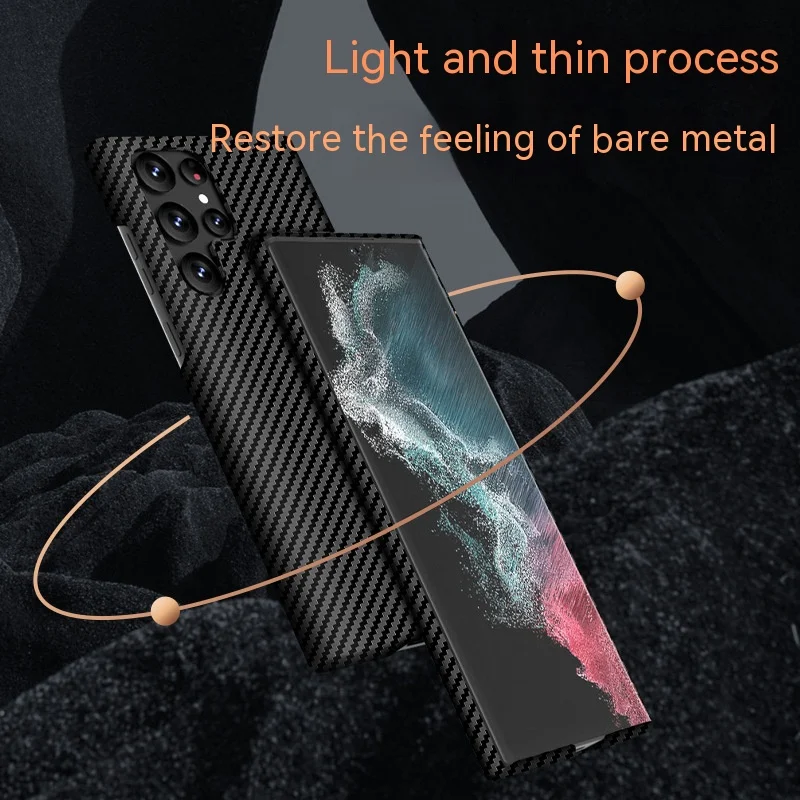 Ultra-thin Carbon Fiber Style Magnetic Case for Samsung Galaxy S24 Ultra/Plus 
