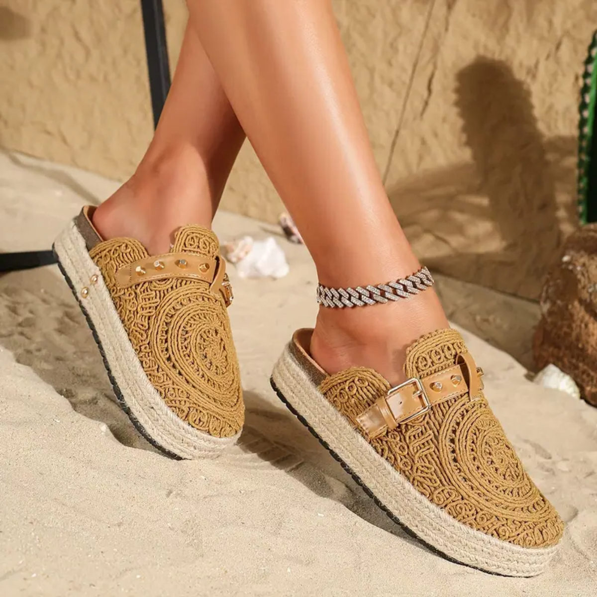 Women's Elegant Summer Vacation Style Slip-On Sandals
