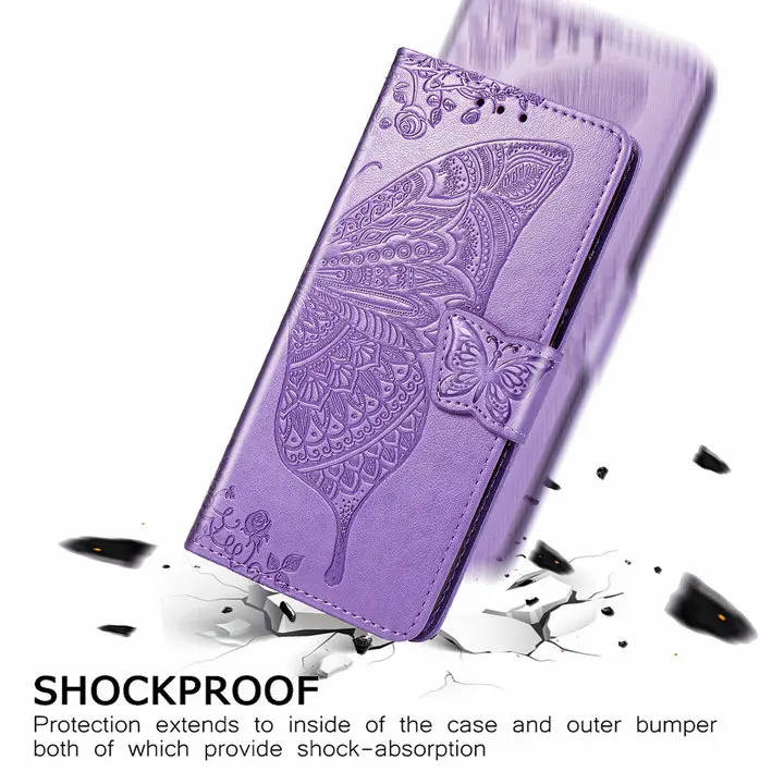 2024 Butterfly Luxury Leather Wallet Case With Card Holder For Samsung Galaxy Note20 Series