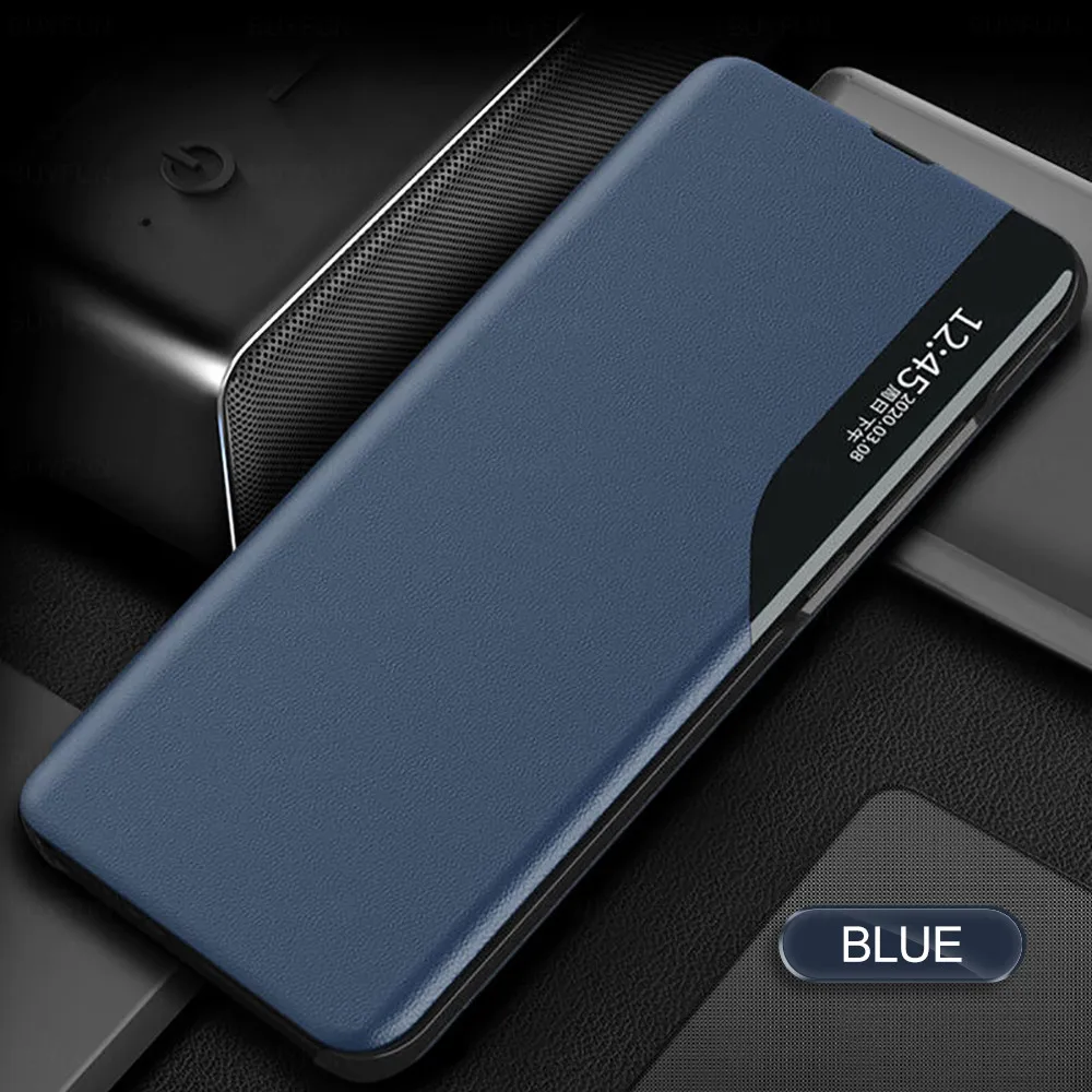 Magnetic Leather Smart View Flip Phone Case For Samsung Galaxy S23FE