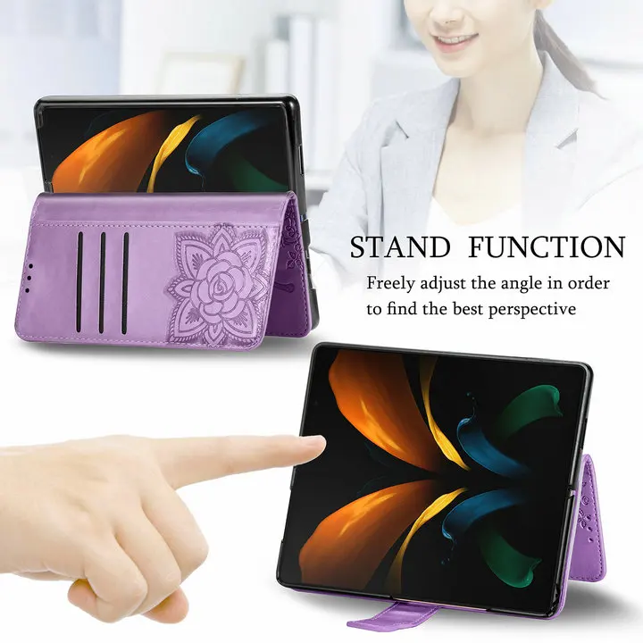 2024 Butterfly Luxury Leather Wallet Case With Card Holder For Samsung Galaxy Note20 Series