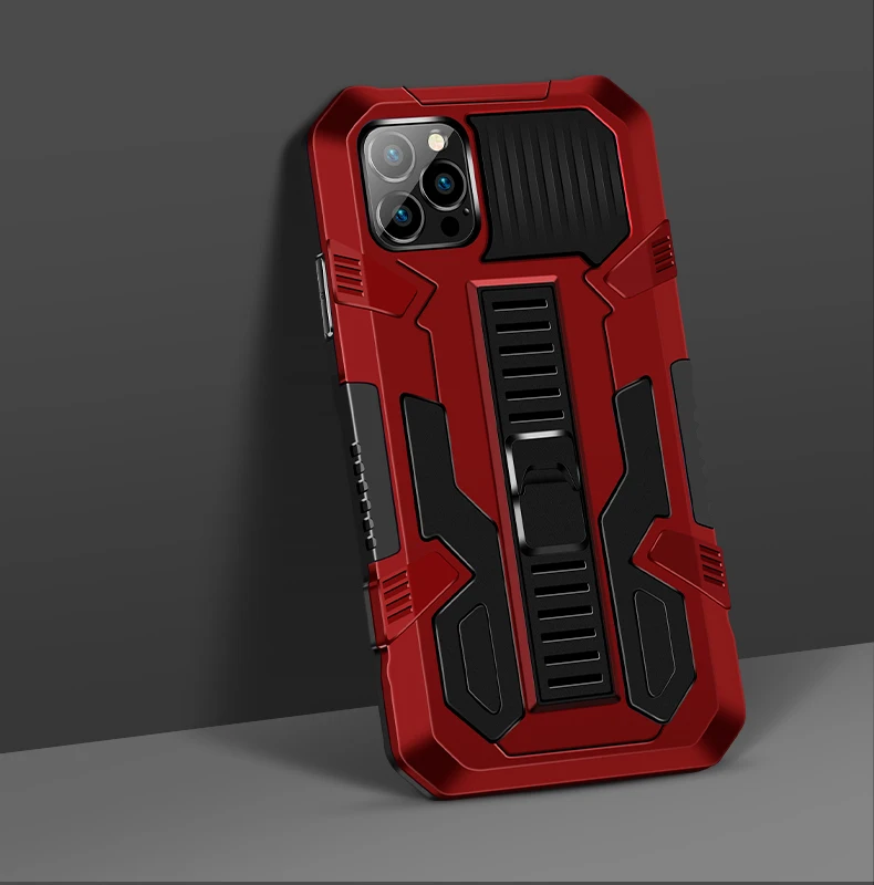 Strong Anti-Fall Armor Shockproof Kickstand Phone Case For iPhone 11-15 Series