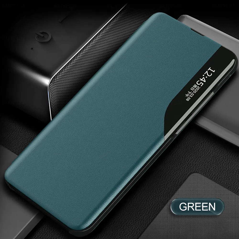 Magnetic Leather Smart View Flip Phone Case For Samsung Galaxy S23FE