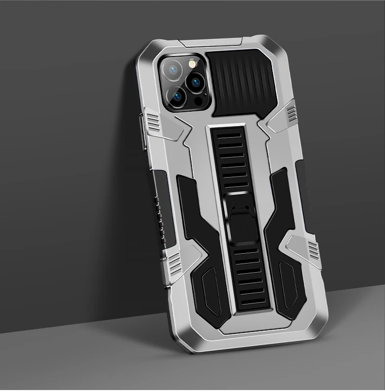 Strong Anti-Fall Armor Shockproof Kickstand Phone Case For iPhone 11-15 Series