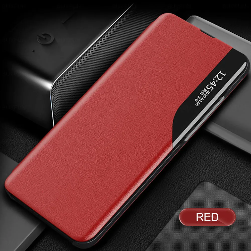Magnetic Leather Smart View Flip Phone Case For Samsung Galaxy S23FE