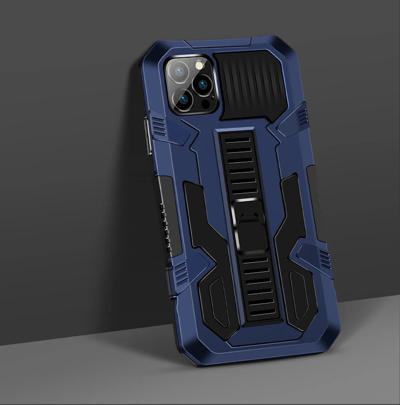 Strong Anti-Fall Armor Shockproof Kickstand Phone Case For iPhone 11-15 Series