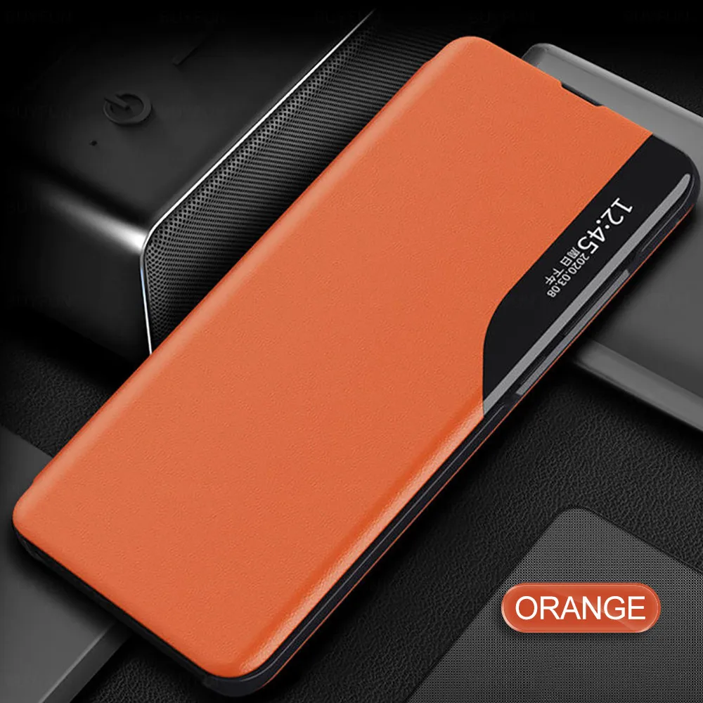Magnetic Leather Smart View Flip Phone Case For Samsung Galaxy S23FE