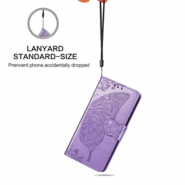 2024 Butterfly Luxury Leather Wallet Case With Card Holder For Samsung Galaxy Note20 Series