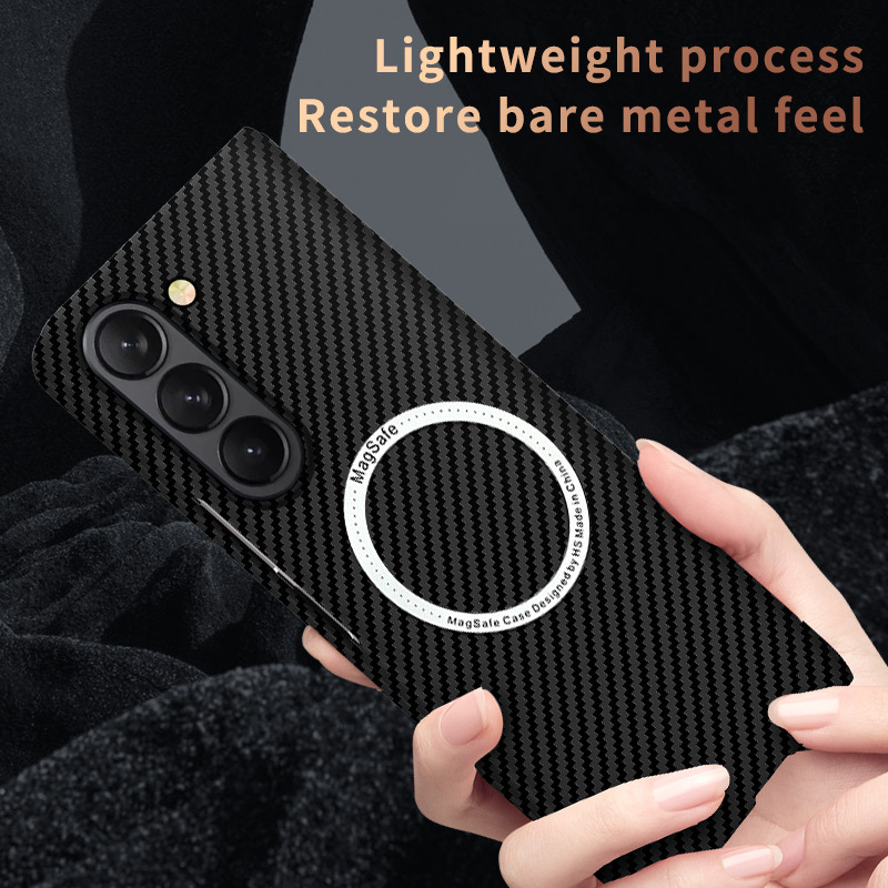 Ultra-thin Carbon Fiber Style Magnetic Case for Samsung Galaxy Z Fold 5