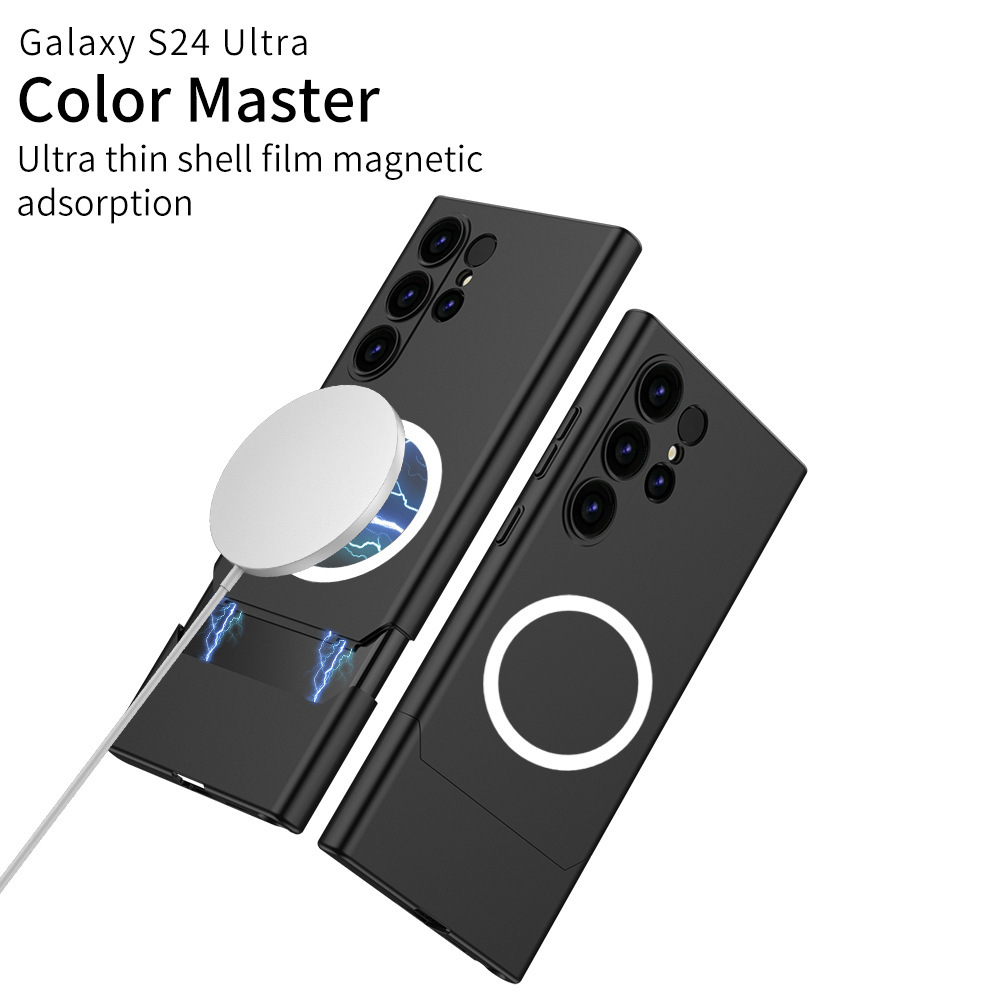 Luxurious Skin-like Color Matching Magnetic Case With Mortise And Tenon For Samsung Galaxy S24 Ultra