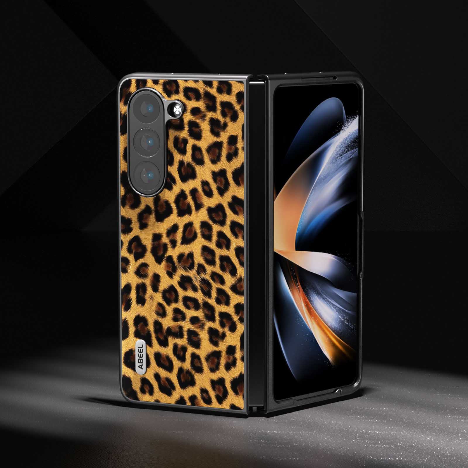 Leopard Print Shockproof Phone Case For Samsung Galaxy Z Fold 6/5/4/3
