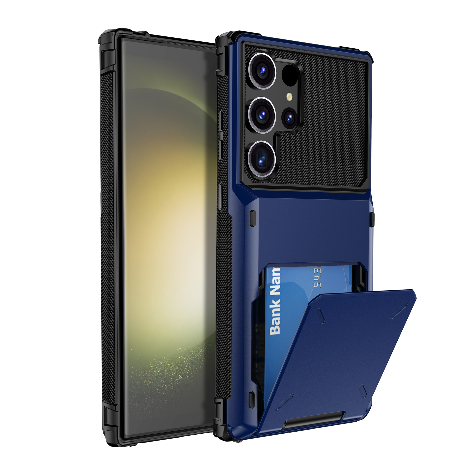 2024 Business Armor Card Slot Flip Hidden Pocket Case For Samsung Galaxy S24 Ultra /Plus 