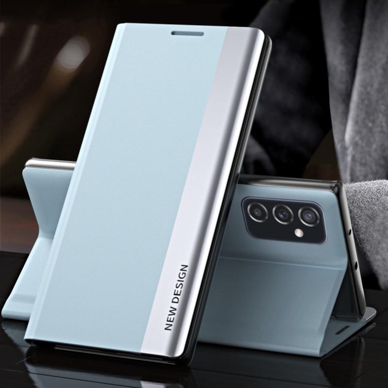 2024 The 4th Generation Side Window Magnetic Plating Bracket Flip Phone Case For Samsung Galaxy A54/A34/A24