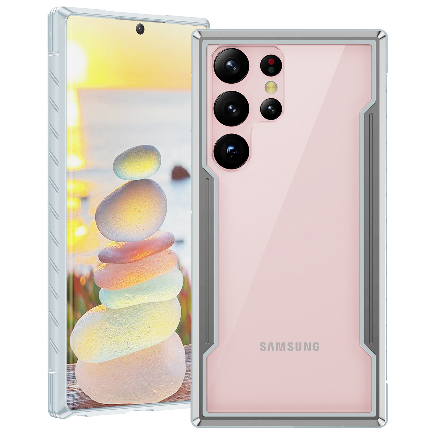 Metal Anodized Aluminum Frame Flexible Phone Case For Samsung Galaxy S24 Ultra