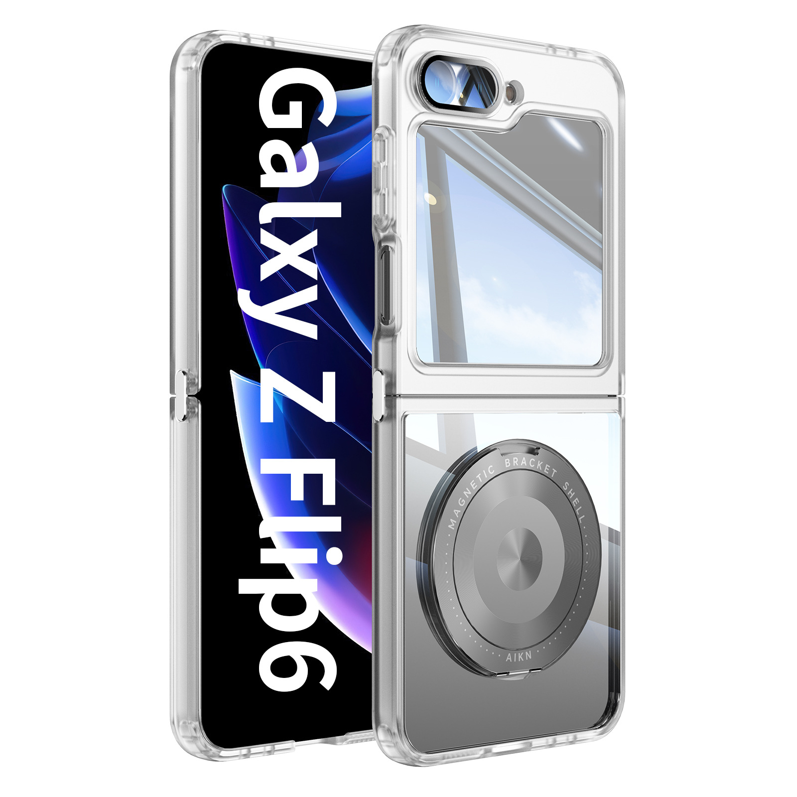 Luxury Metal Magnetic Bracket Case for Samsung Galaxy Z Flip 6 5