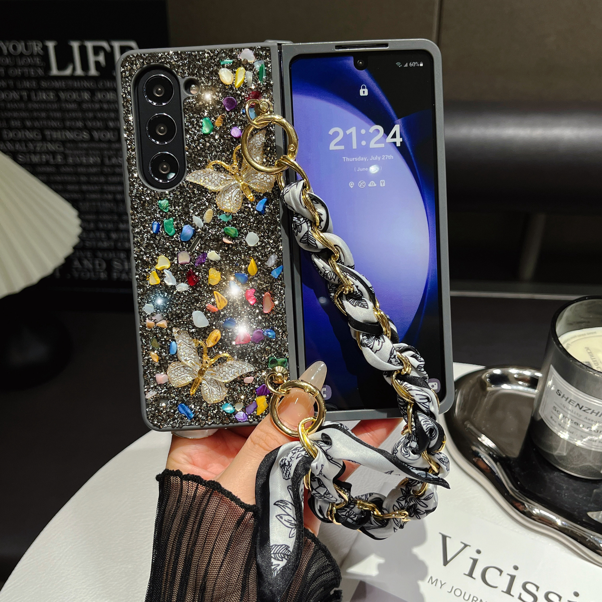 Luxury Butterfly Diamond Case For Samsung Galaxy Z Fold  Series