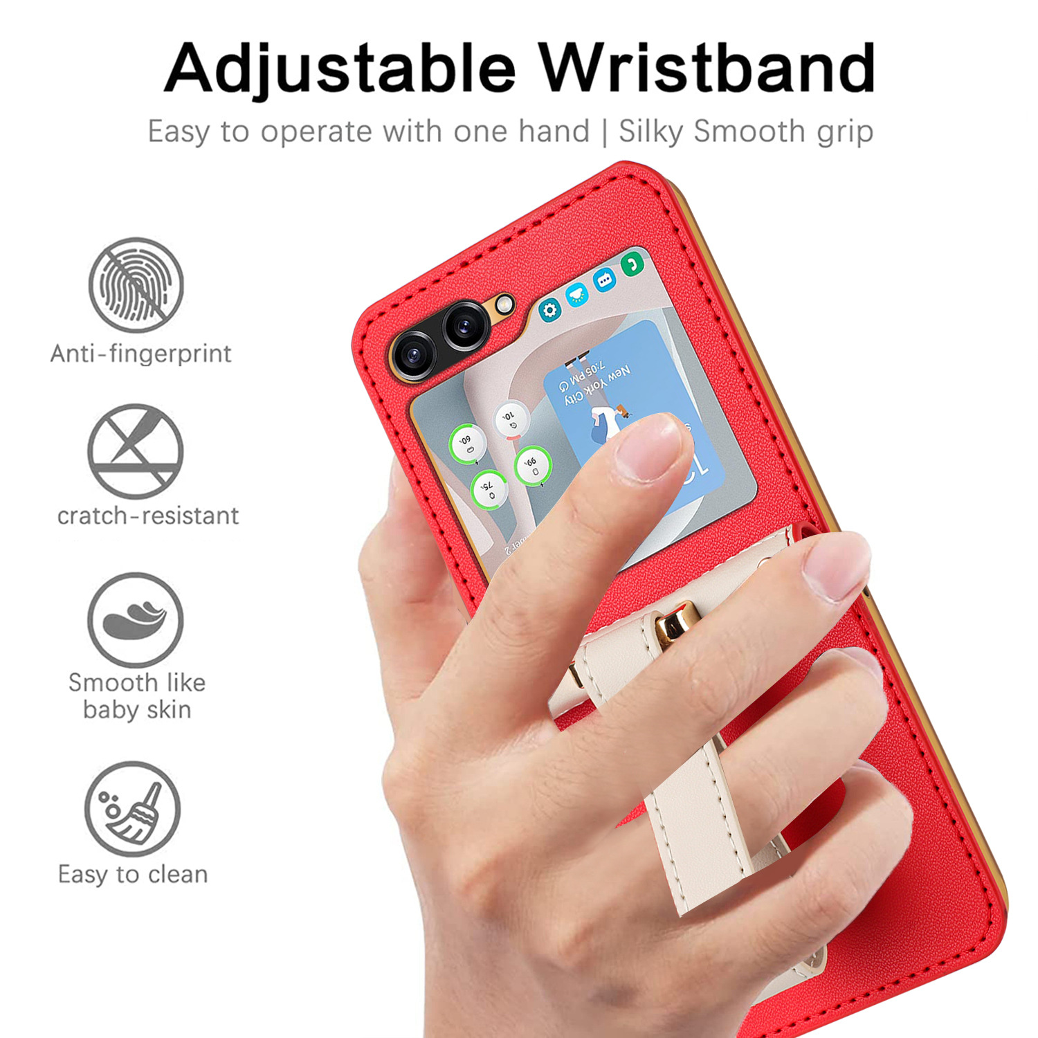 Crossbody Long Lanyard Electroplated Plain Leather Phone Case For Samsung Galaxy Z Flip 6/5/4/3