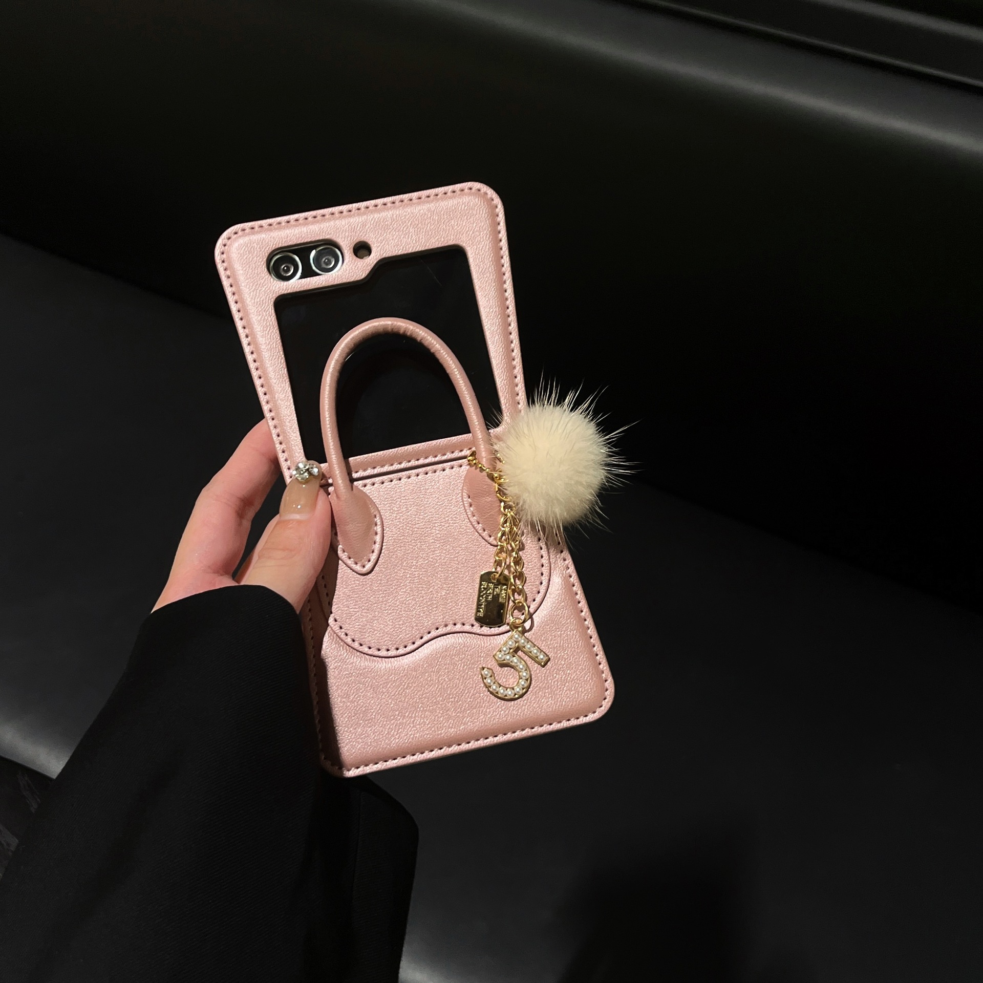  Fashion Plush Handbag Leather Case For Samsung Galaxy Z Flip 6 5 4 3 