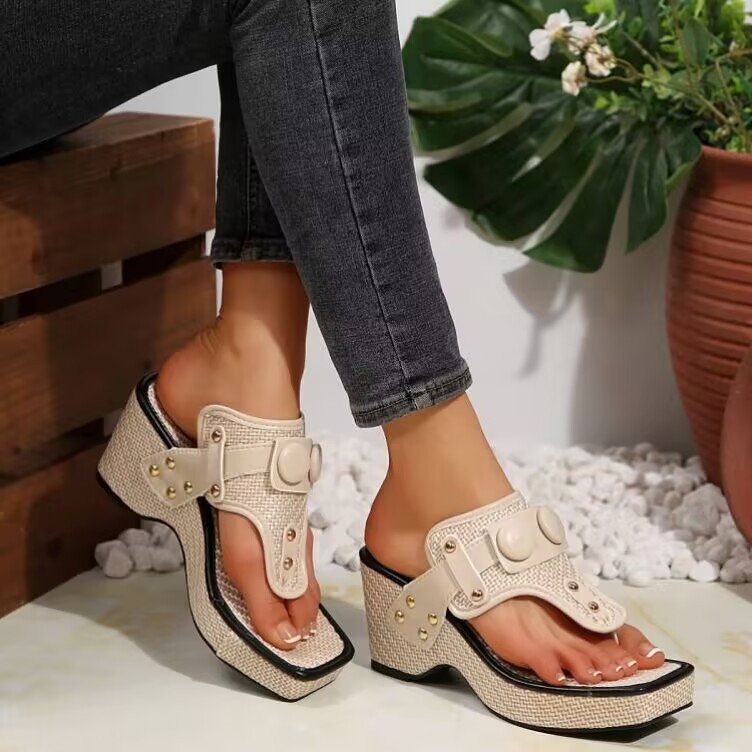 🔥Sparkle Buckle Slip-On Sandals for Women
