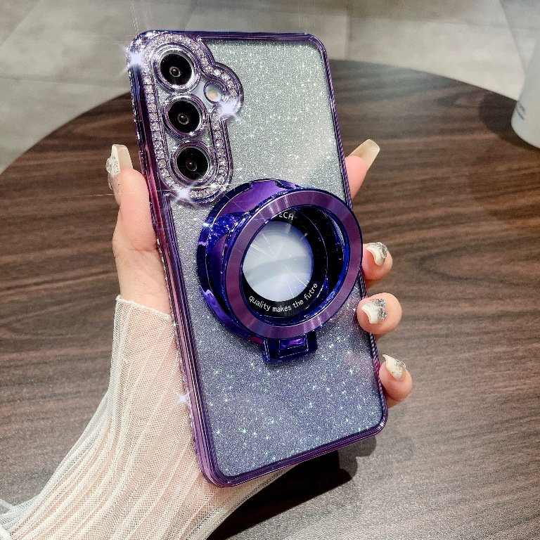  Luxury Gradient litter Magnetic Ring Stand Case For Samsung Galaxy A15/A25/A35/A55