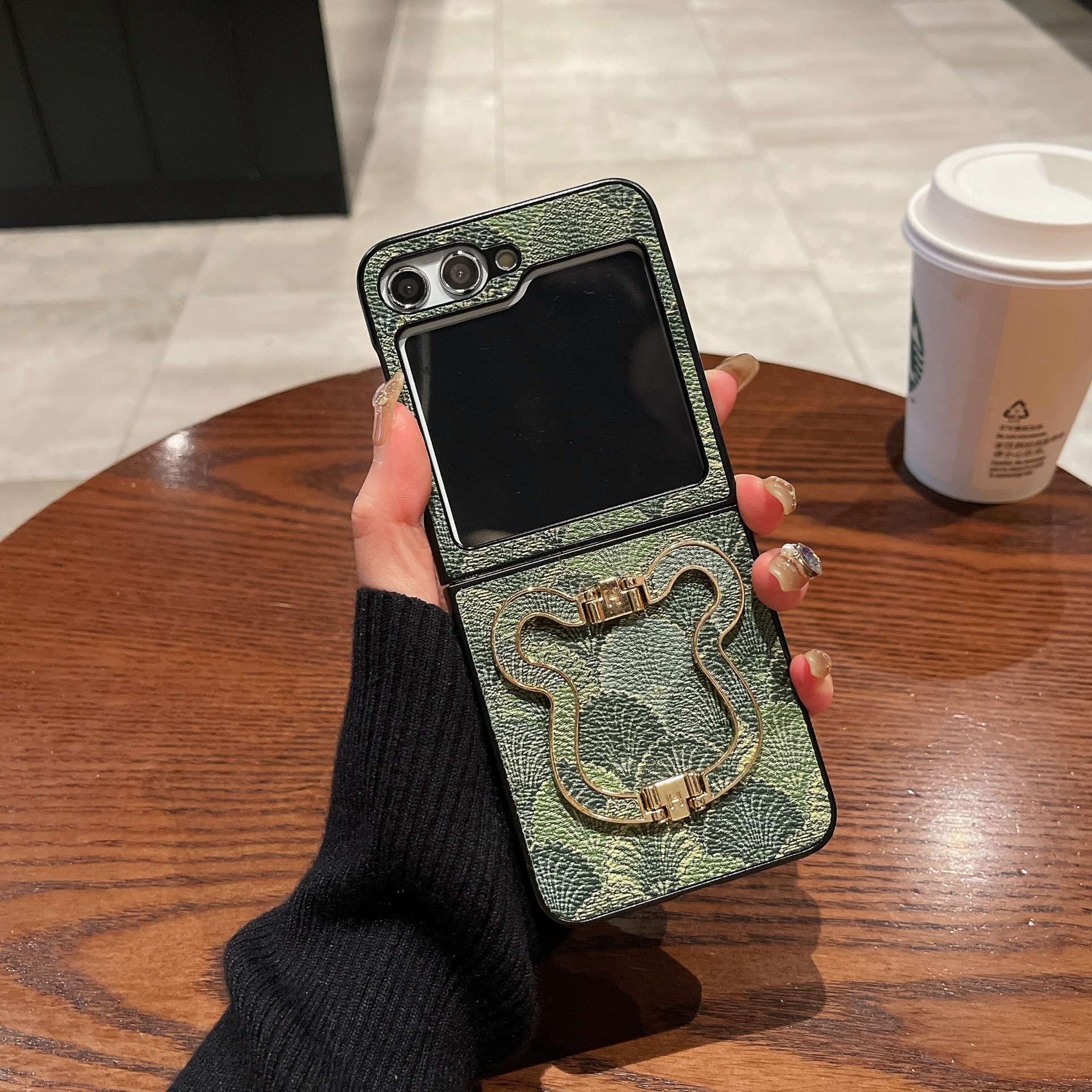 Luxury Cute Bear Ring Bracket Case For Samsung Galaxy Z Flip 6 5 4 3 