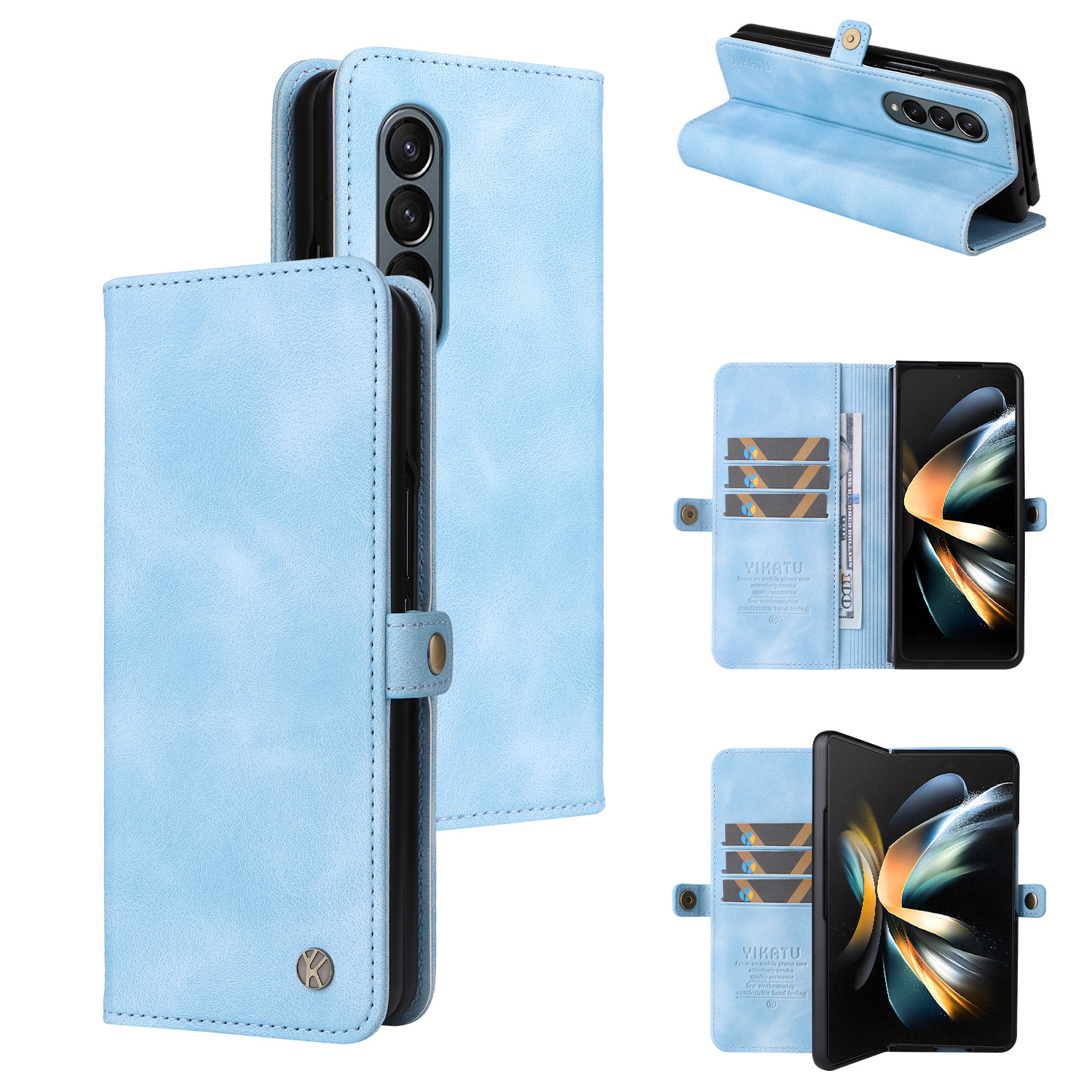 Leather Wallet Card Holder Slots Screen Protect Phone Case For Samsung Galaxy Z Fold 6/5/4/3