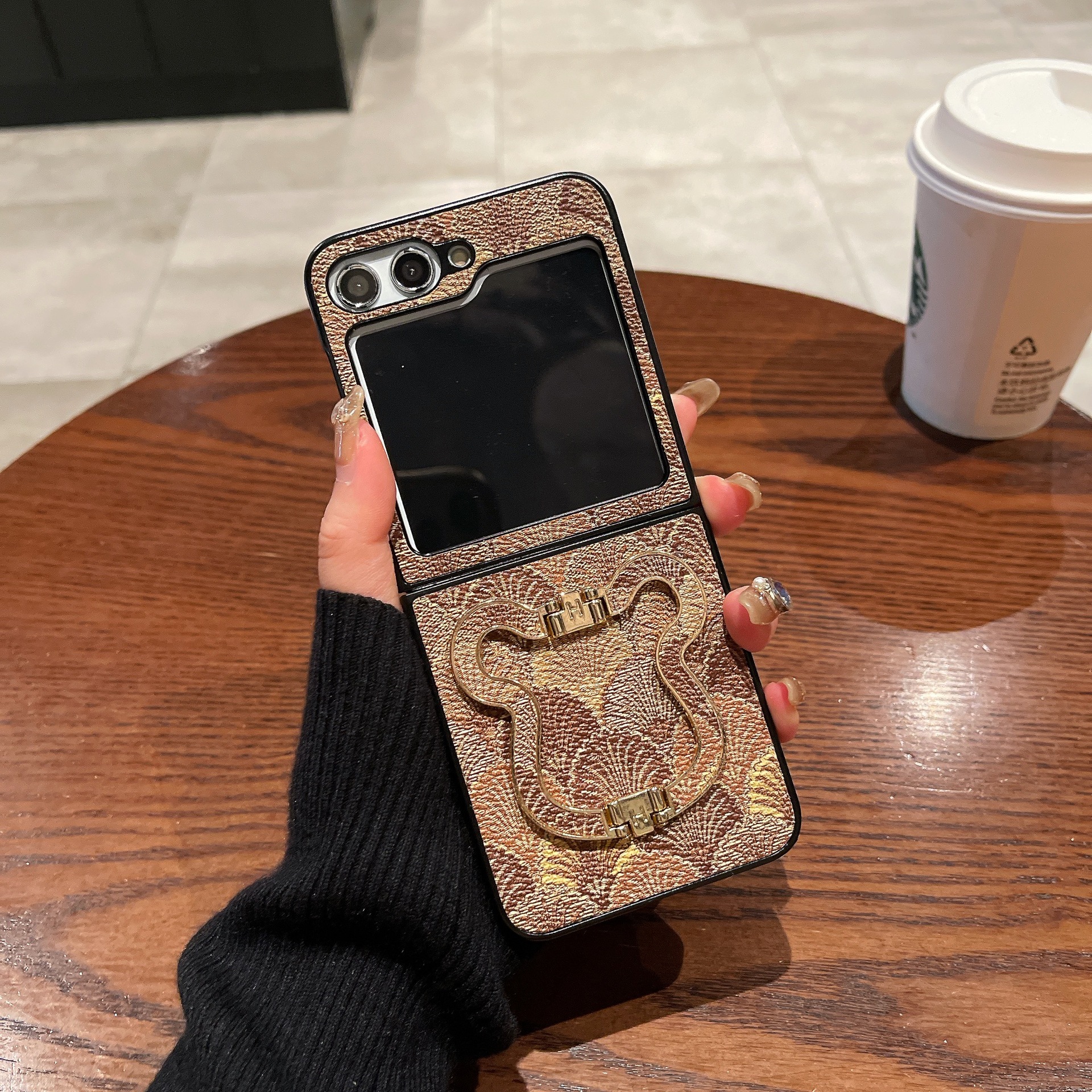 Luxury Cute Bear Ring Bracket Case For Samsung Galaxy Z Flip 6 5 4 3 