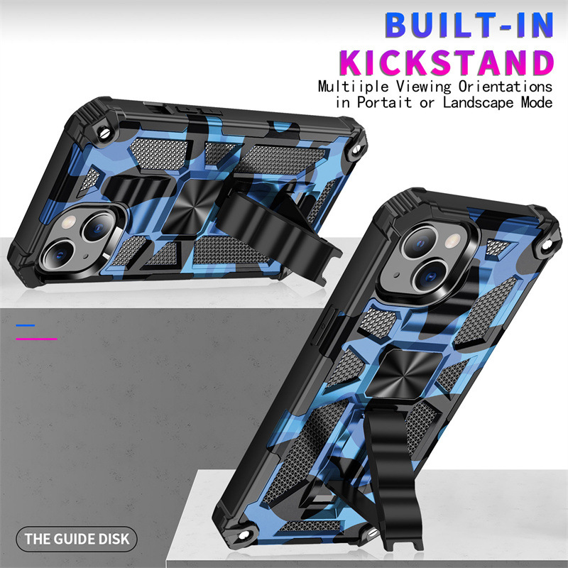 Military Camouflage Rugged Armor Shockproof Phone Case For iPhone Series