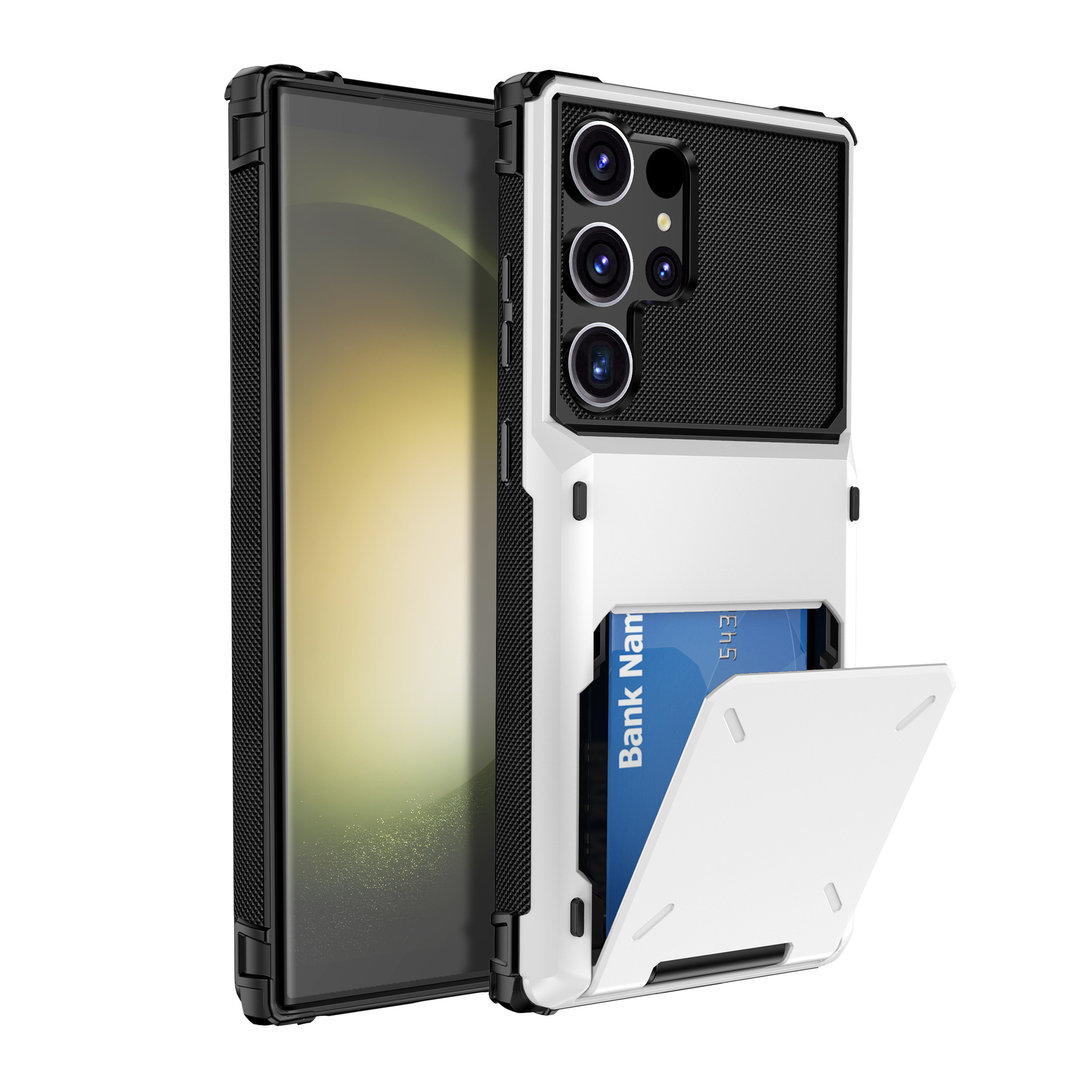 2024 Business Armor Card Slot Flip Hidden Pocket Case For Samsung Galaxy S24 Ultra /Plus 