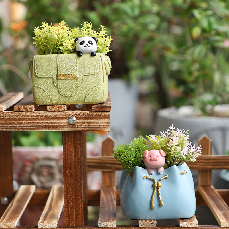 Home balcony garden succulent resin flower pot