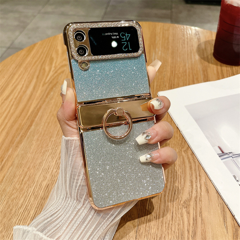 Luxury Glitter Diamond Bracket Case for Samsung Galaxy Z Flip4/3