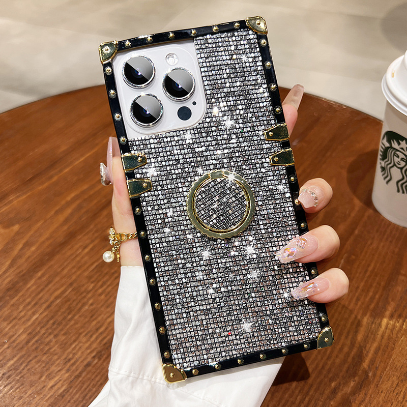 Glitter Stand Phone Case For iphone 16/15/14/13/12/11 Series