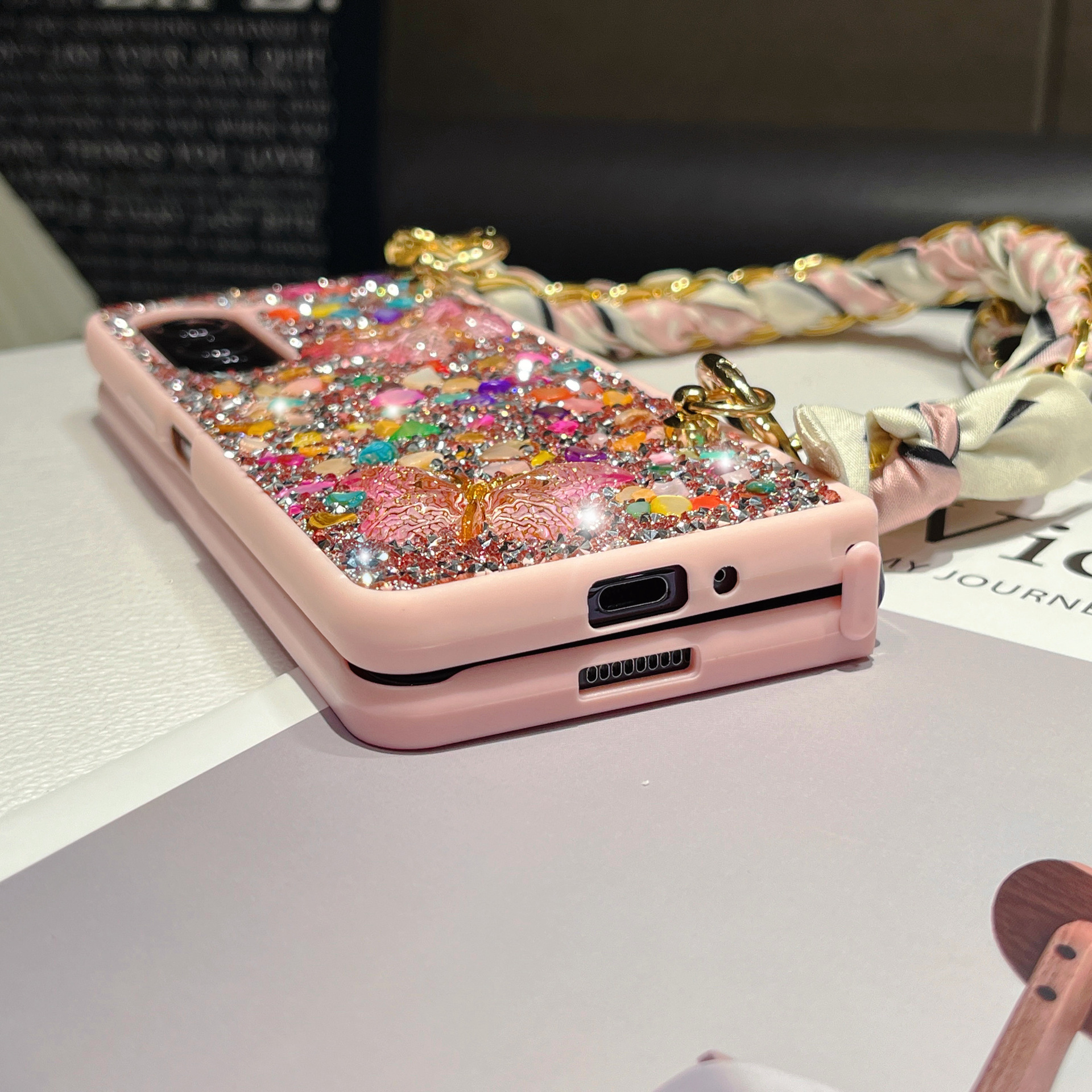 Luxury Butterfly Diamond Case For Samsung Galaxy Z Fold  Series