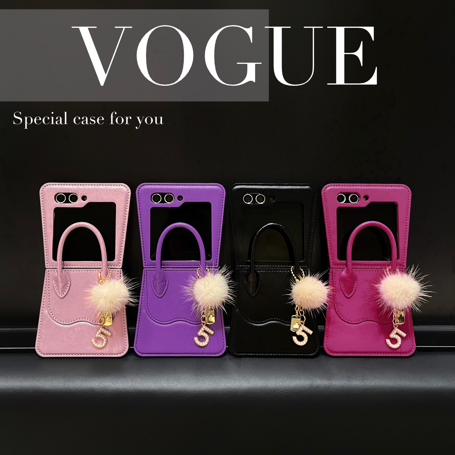  Fashion Plush Handbag Leather Case For Samsung Galaxy Z Flip 6 5 4 3 