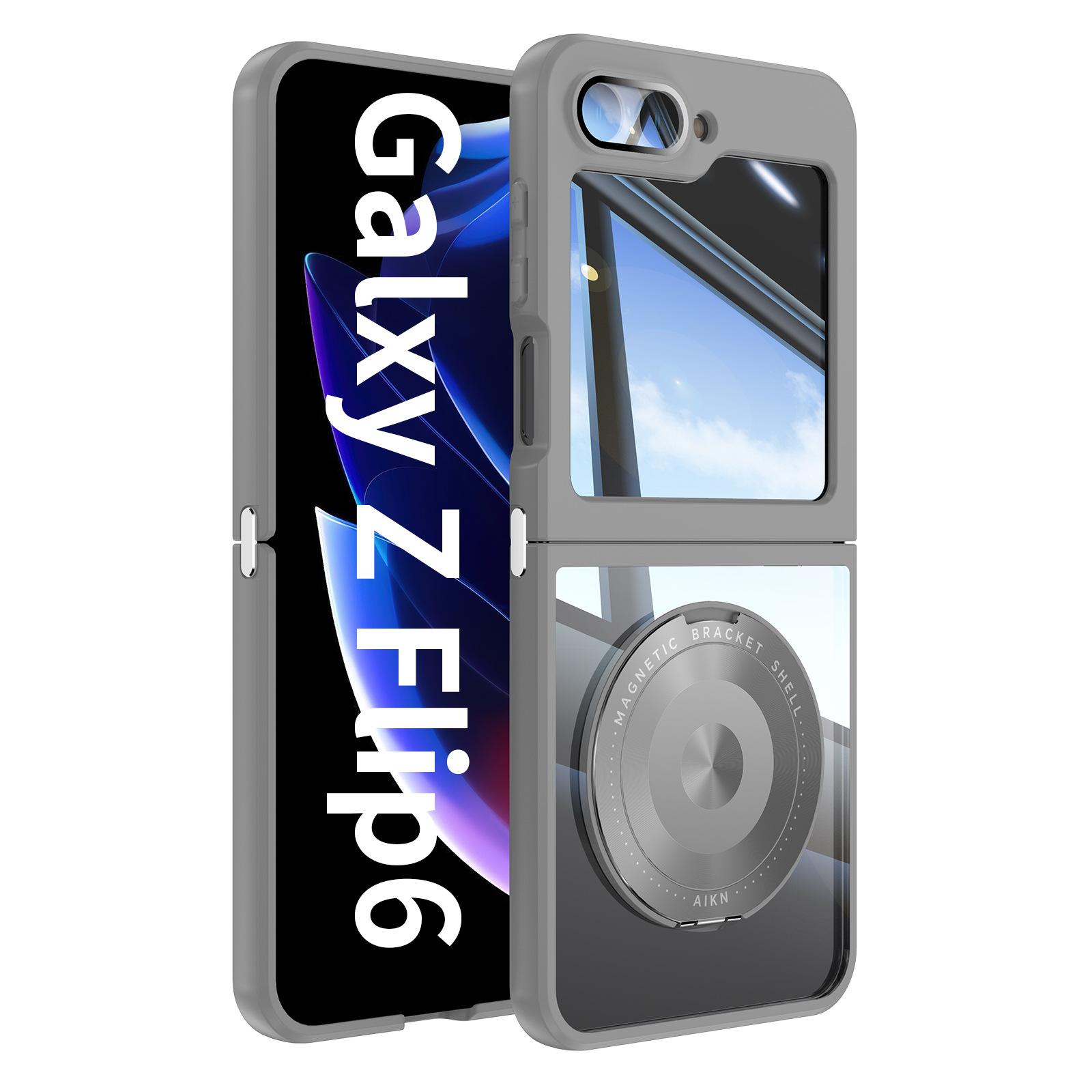 Luxury Metal Magnetic Bracket Case for Samsung Galaxy Z Flip 6 5