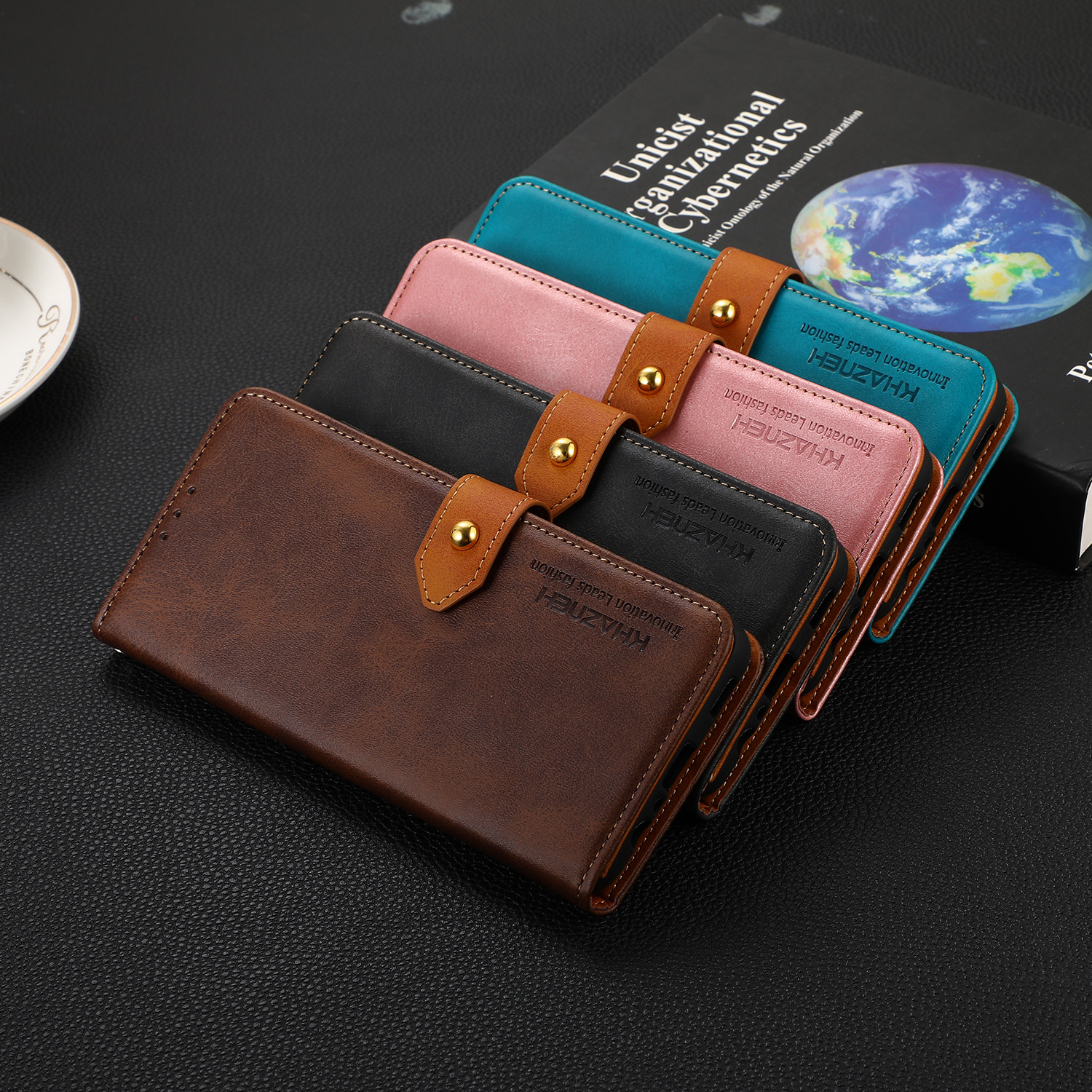 Color Contrast Vintage Luxury Leather Case For Samsung Galaxy S22 Series