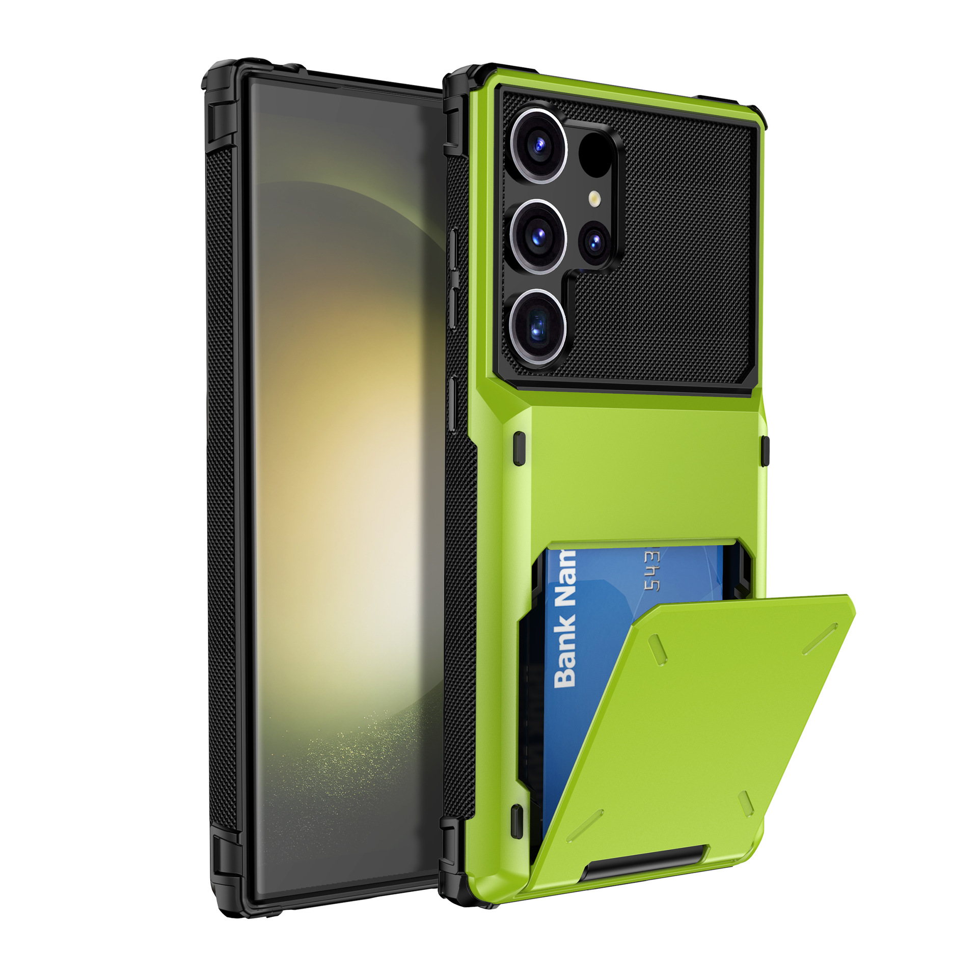 2024 Business Armor Card Slot Flip Hidden Pocket Case For Samsung Galaxy S24 Ultra /Plus 